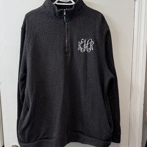 Charles River Apparel Dark Gray Patterned Zip Up Jacket